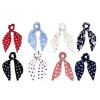 8 Pcs Floral Polka Dots Ribbon Scrunchies Hair Ties Accessories Elastic Hair Band Bow Scarf Scrunchies