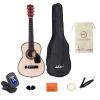 30 Inch Acoustic Guitar Junior Acoustic Guitar Starer Kit with Carrying Bag, Picks, E-Tuner, Strap, Natural