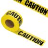 1 Roll of Barricade Tape 3'; Black and Yellow Caution Tape Roll 1000 Feet; Caution Tape 3 Mil; Polyethylene Warning Tape; Bright Construction Tape to