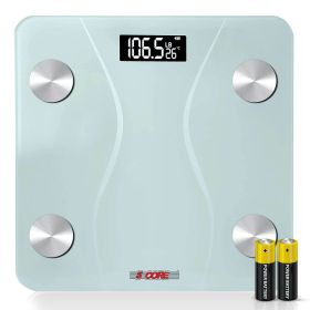 5 Core Digital Scale for Body Weight; Precision Bathroom Weighing Bath Scale; Step-On Technology; High Capacity - 400 lbs. Large Display; Batteries In