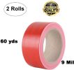 Heavy Duty Red Duct Tape 2" x 60 yds 9 Mil Thick ‚Äì 2 Roll Polyethylene Coated Cloth Tape for General Maintenance Wrapping Bundling Box Sealing Durab