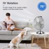 Simple Deluxe 12 Inch Stand Fan, Horizontal Ocillation 75¬∞, 3 Settings Speeds, Low Noise, Quality Made Durable Fan, High Velocity, Heavy Duty Metal F