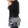 LO2364 - Imitation Rhodium White Metal Clutch with Top Grade Crystal in White