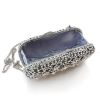 LO2364 - Imitation Rhodium White Metal Clutch with Top Grade Crystal in White