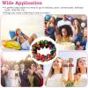 Multi-Color Wooden Beaded Stretchy Bracelet Colorful Exotic Style Elastic Bracelets For Women Girls Children