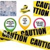 1 Roll of Barricade Tape 3'; Black and Yellow Caution Tape Roll 1000 Feet; Caution Tape 3 Mil; Polyethylene Warning Tape; Bright Construction Tape to