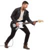 [Do Not Sell on Amazon] Glarry Full Size 6 String S-S Pickup GMF Electric Guitar with Bag Strap Connector Wrench Tool Black