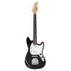 [Do Not Sell on Amazon] Glarry Full Size 6 String S-S Pickup GMF Electric Guitar with Bag Strap Connector Wrench Tool Black