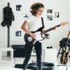 [Do Not Sell on Amazon] Glarry Full Size 6 String S-S Pickup GMF Electric Guitar with Bag Strap Connector Wrench Tool Black