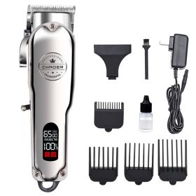Baby Children's Hair Clipper Metal Body Electric Fader Electric Shaving Head (Option: Charger money-US)