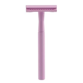 E-Commerce Hot-Selling Models Explosive Models Diamond Pattern Manual Razor Razor Razor Safety Double-Sided Razor (Color: Purple)