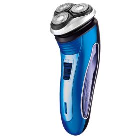 Men's Three Blade Rechargeable Beard Knife (Option: Blue-EU)