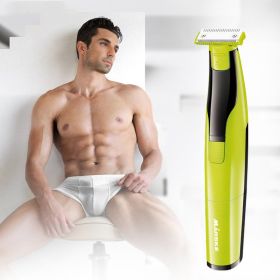 Lady's hair shaver Portable razor for men (Color: Green)
