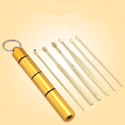 Stainless Steel Household Portable Ear Pick 6-piece Set