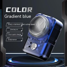 Type-C Quick Charging Portable Mini Electric Shaver (Option: Gradient BlueThree Leaf Blade-USB)