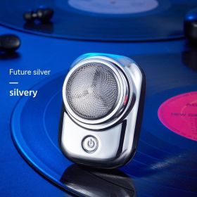 Portable Charging Mini Electric Single Head Shaver (Option: 008silver-USB)