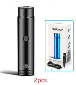 Mini Electric Shaver Portable Car Rechargeable Shaver (Option: 2pcs Black-USB)