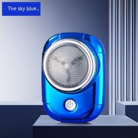 USB Charging Travel Portable Mini Shaver (Option: Blue ice English packaging-USB)