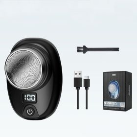 Digital Waterproof Travel Electric Portable Shaver (Option: Matte black-USB)