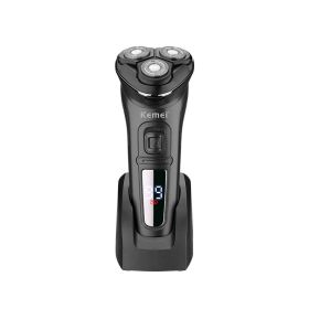 USB Rechargeable Men's Clean Electric Shaver (Option: Black-USB)
