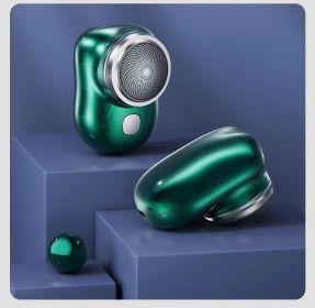 Shaver Upgrade 6 Blade Portable Mini Charger Travel Electric Shaver (Color: Green)