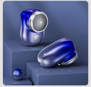 Shaver Upgrade 6 Blade Portable Mini Charger Travel Electric Shaver (Color: Blue)