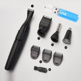Men's electric trimmer (Option: Black-Usb charging)