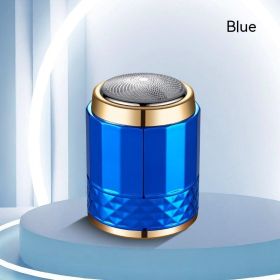 Men's Electroplating, Washing And Charging Small Electric Shaver (Option: Blue Ice-USB)