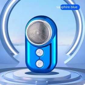 Men's Portable Electric Shaver With Light (Option: Blue 3blade-USB)