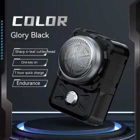 Type-C Quick Charging Portable Mini Electric Shaver (Option: Black six Leaf Blade-USB)
