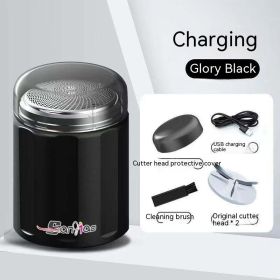 Men's Convenient Electric Charging Mini Razor (Option: 058black double blade-USB)