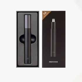 White Mini Whole Body Wash Nose Hair Remover Small Portable Nose Hair Trimmer (Color: Black)
