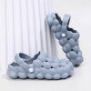 Women's Soft Sole Bubble Clogs; Lightweight Solid Color Closed Toe Adjustable Strap Sandals; Indoor & Outdoor Slippers