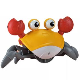 Induction Escape Crab Toy Rechargeable Electric Octopus Crawling Smart Toys for Children Interactive Toys Learn To Climb Toys (Color: orange crab)