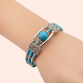 Boho Vintage Turquoise Bracelet For Women (Color: Orange)