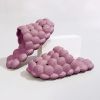 Women's Solid Ultra Cushioned Bubble Slides; Bubble Slippers