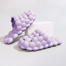 Women's Solid Ultra Cushioned Bubble Slides; Bubble Slippers (Color: Lavender, size: 7.5-8.5)