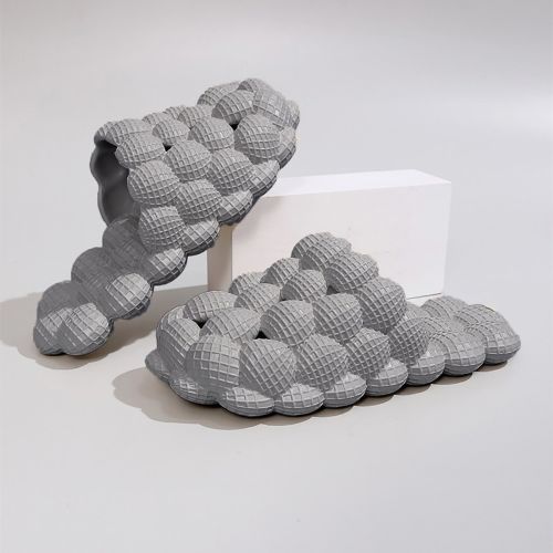 Women's Solid Ultra Cushioned Bubble Slides; Bubble Slippers