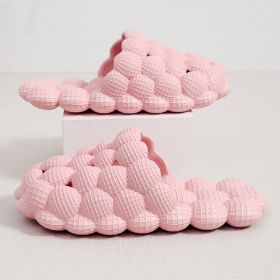Women's Solid Ultra Cushioned Bubble Slides; Bubble Slippers (Color: Pink, size: 10.5-11.5)