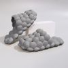 Women's Solid Ultra Cushioned Bubble Slides; Bubble Slippers