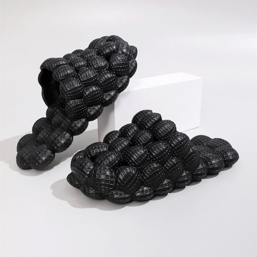 Women's Solid Ultra Cushioned Bubble Slides; Bubble Slippers