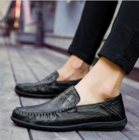 Mens Slip-On Casual Shoes (Color: Black, size: 47)
