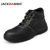 JACKBAGGIO Men's Protective Shoes Leather High-top Labor Insurance Shoes Anti-Smashing Anti-piercing Safety Shoes