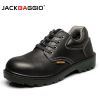 JACKBAGGIO Men's Protective Shoes Low Cut Black Safety Boots With Steel Toe Industrial Safety Equipment