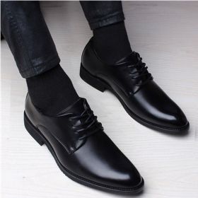 Black Men Suit Shoes Party Men's Dress Shoes 2022 Italian Leather Zapatos Hombre Formal Shoes Men Office Sapato Social Masculino (Color: Black Solid, size: 44)