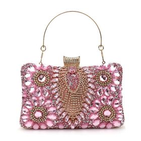 Diamante Evening Bags Ladies Rhinestone Bags Celebrity Dress Clutch Bags Bags Accessories (select: YM6545-pink)