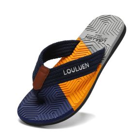 Men's flip flops; beach slippers (colour: black, size: 45)