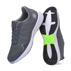 Breathable Golf Shoes Men Light Weight Golf Sneakers Outdoor Anti Slip Golfers Shoes Big Size 46 47 Walking Sneakers Male (Color: Hui, size: 45)