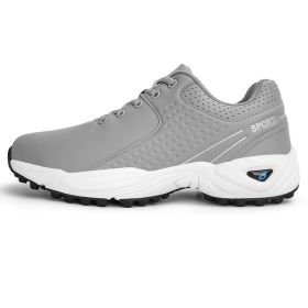 Waterproof Golf Shoes for Men Light Weight Golf Sneakers Men Outdoor Comfortable Golfers Sneakers Anti Slip Walking Footwears (Color: Hui, size: 41)