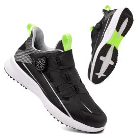 New Professional Men's Golf Shoes Waterproof Non-slip Outdoor Golf Training Shoes Women Golf Shoes (Color: Black, size: EUR44)